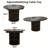 43.3''-63'' Extendable Round Dining Table For 4-6, Modern Farmhouse Expandable Dining Table With Wood Strip Base For Kitchen Living Room-1226410854