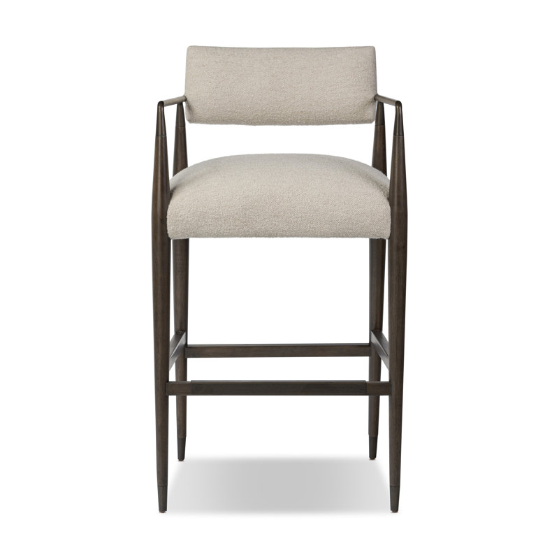 Tabouret Venne, Mélange d'avoine / polyester Charte, Tabouret de comptoir (siège d'une hauteur de 27,6