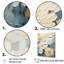 «Simplicity Mums Bloom» en beige et bleu pâle III sur toile-97063937-97063934