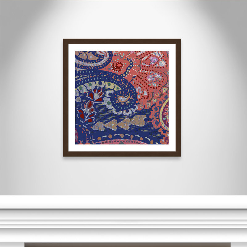 «Morello Painted Paisley I», reproduction de peinture acrylique encadrée