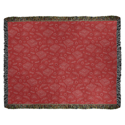 Couverture en coton tissée pizza