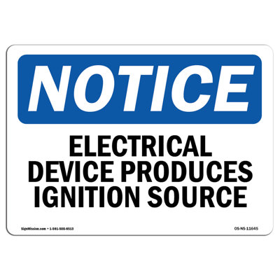 Electrical Device Produces Ignition Source Sign