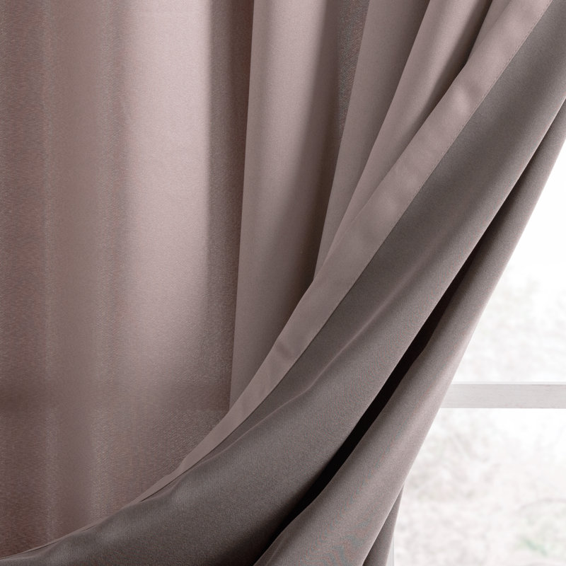 Polyester Room Darkening Noise Reducing Sliding Panel, Blush