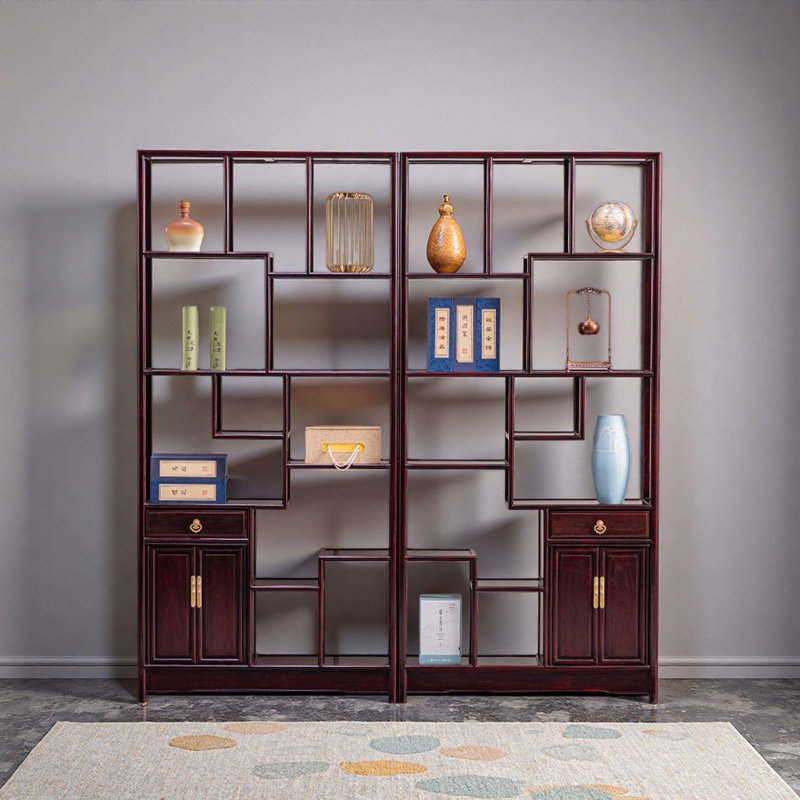 New Chinese Retro Simple Style Bookcase