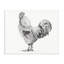 Coq en toile gris anthracite, design par Leah Noel Art-88012731