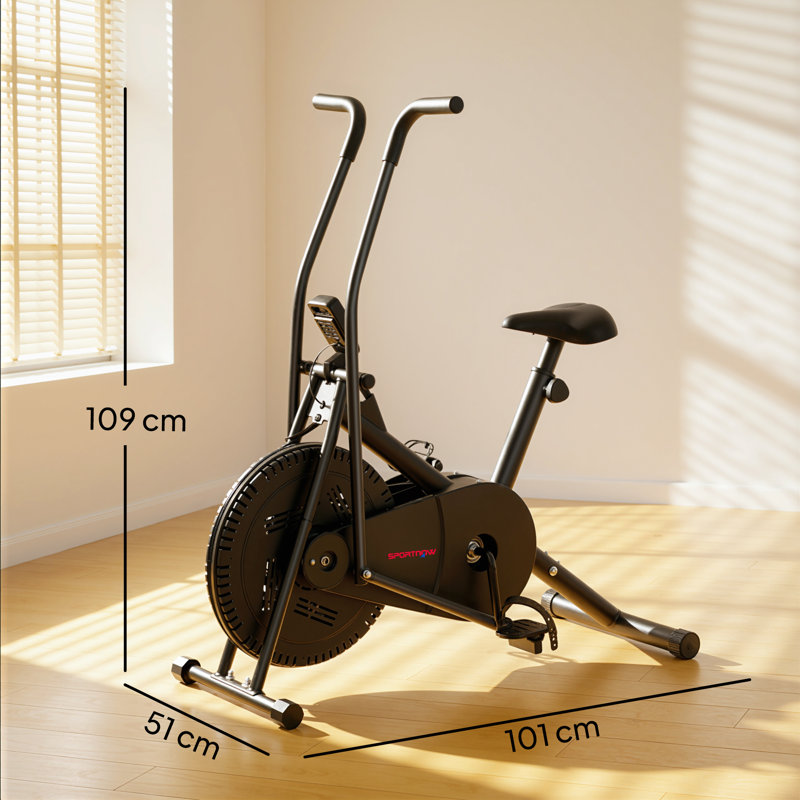 SPORTNOW Exercise Bike for Home Use Quiet Stationary Bike Adjustable Seat