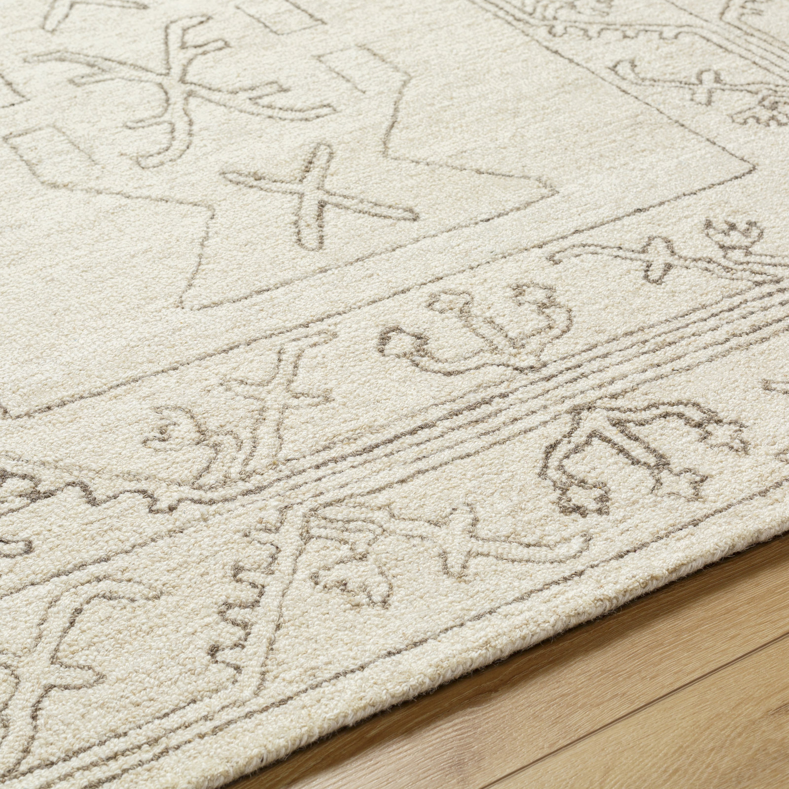 Milada Hand Tufted Wool Rug, Rectangle 8' x 10'