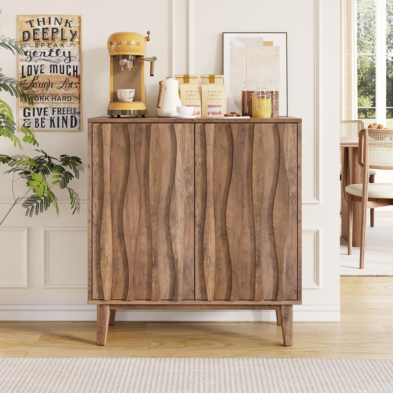 31.5" Fluted Buffet Cabinet With Storage