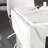 Modern Marble Look Extendable Dining Table, Press-To-Open Leaf, 94.5" Max Length