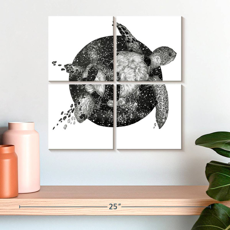 Brampt Cosmic Sea Turtle, 18" H x 18" W