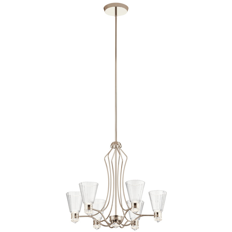 6 - Light Dimmable LED Empire Chandelier