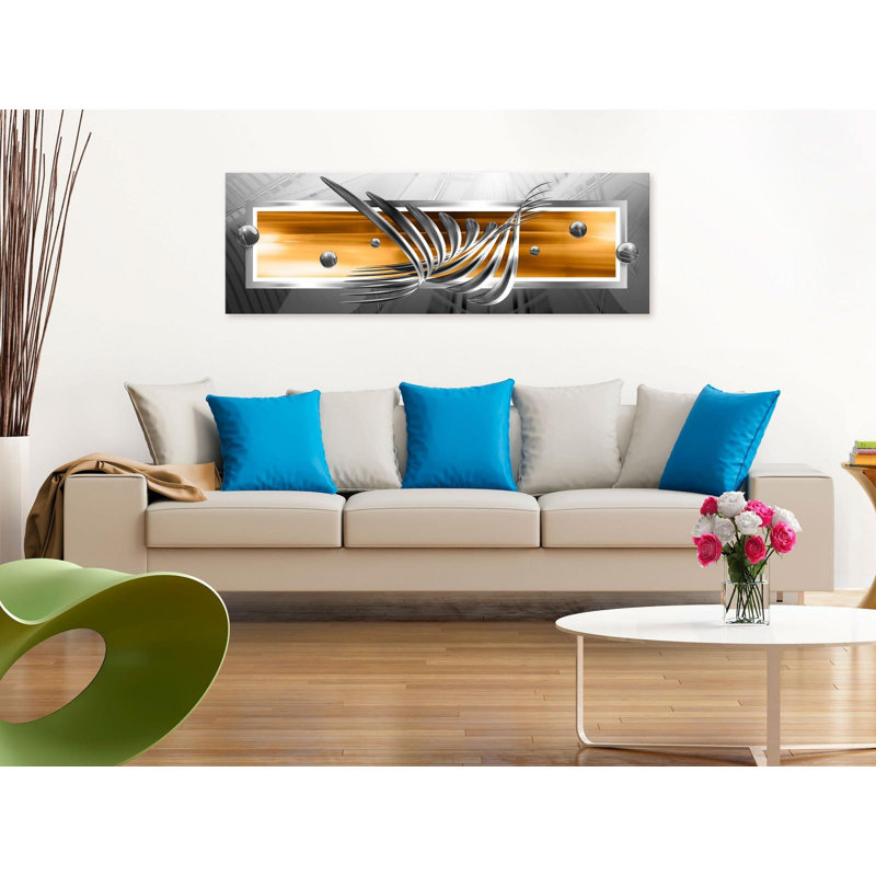 " Silver Wings Narrow Orange ", 20" H x 59" W x 0.7" D