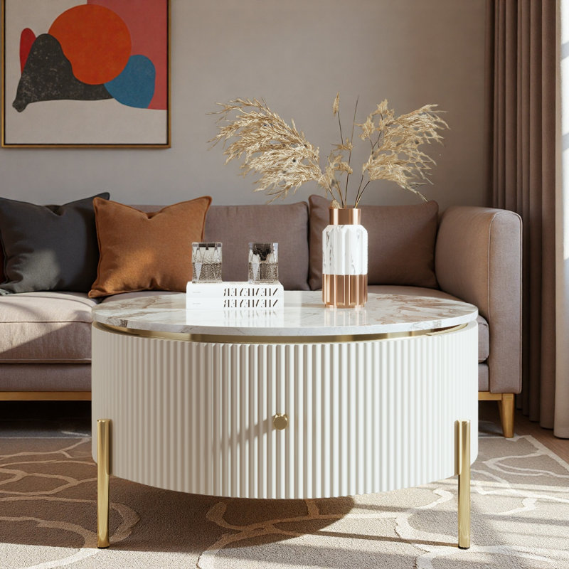 Table basse moderne avec 2 grands tiroirs Modern