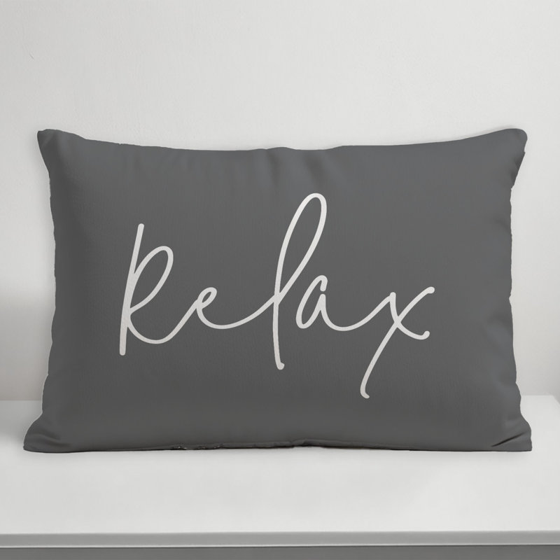 Outdoor Reversible Throw Pillow, Dark Gray/White