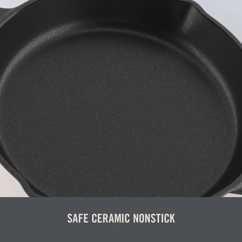 Blue 11" Cast Iron Skillet with Ceramic Coating