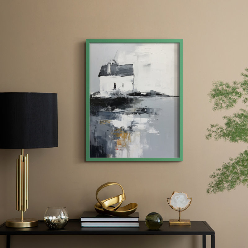 NAUTICAL Series DXLV Framed Print - Solid Wood, 30" H x 24" W, Green