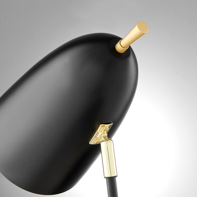 Metal Desk Lamp, Black/Gold