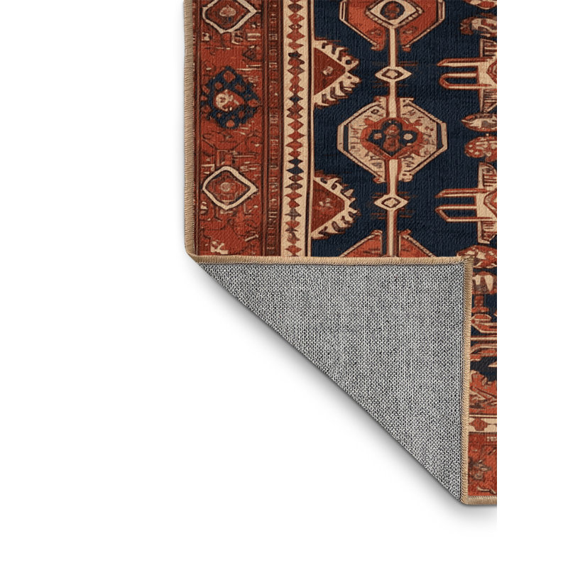 Tapis brun lavable à la machine, Carré 6 pi
