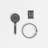 Black Handheld Shower Head With Temperature Display