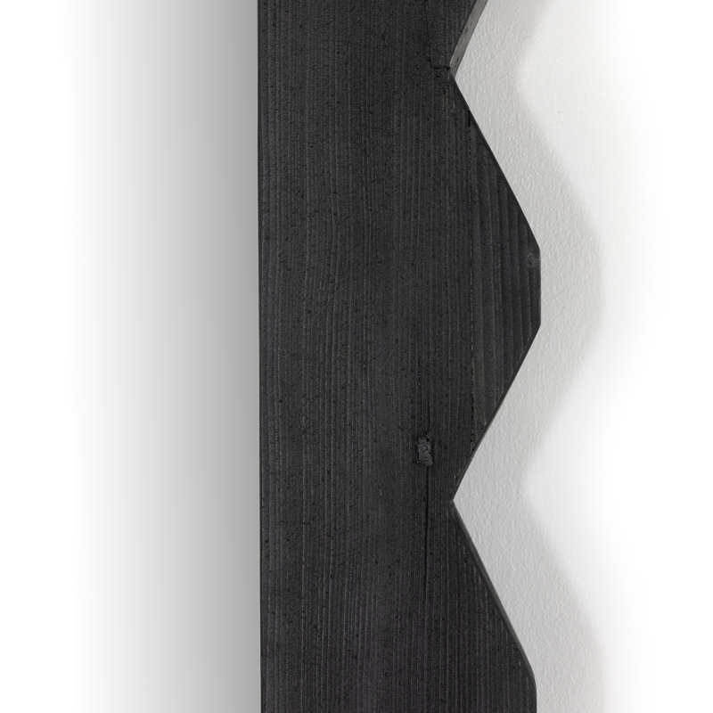 Miroir de plancher en bois, Noir