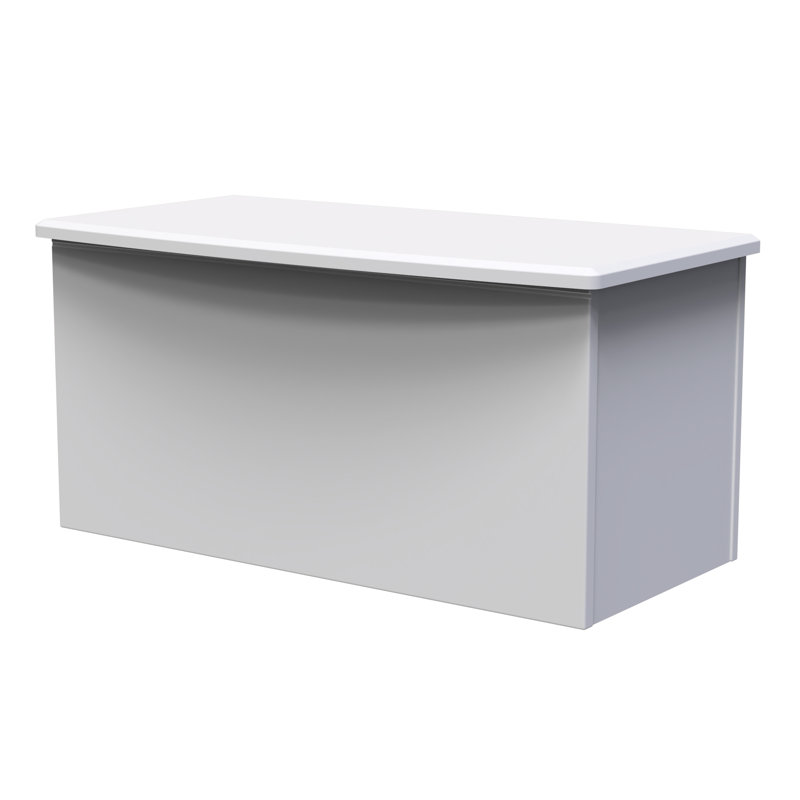 Fully Assembled Murier Blanket Box, Grey Matt