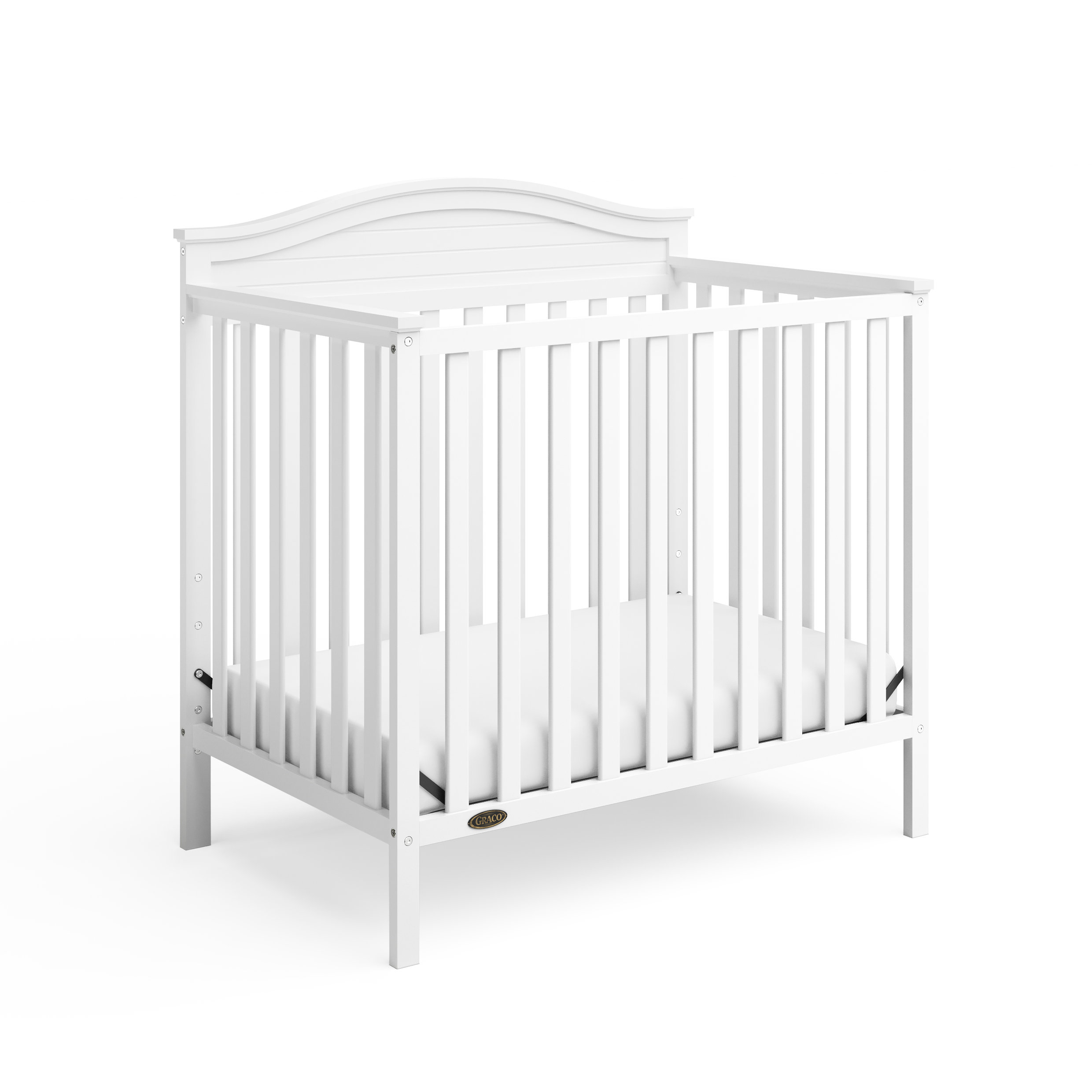 Graco - Stella 4-in-1 Convertible Mini Crib - White