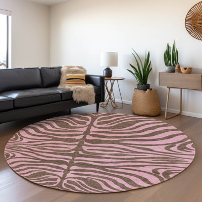 Premium Machine Washable Corum AMF1043 Animal Print Rug
