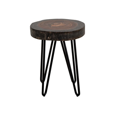 Parota Epoxy Live Edge Chairside Table