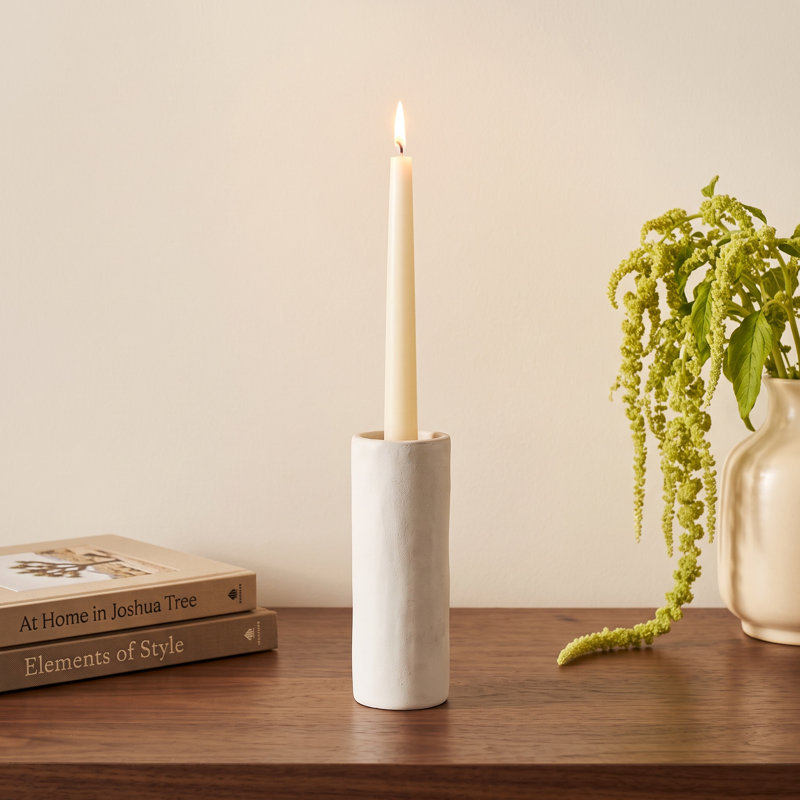 Selenite Tabletop Votive Holder, 9.45" H x 2.75" W x 2.75" D