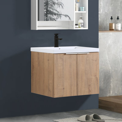  Armoire de salle de bain murale avec lavabo