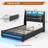 LED Upholstered Platform Bed Frame with 4 Storage Drawers and Storage Headboard-2002412866-2002608463