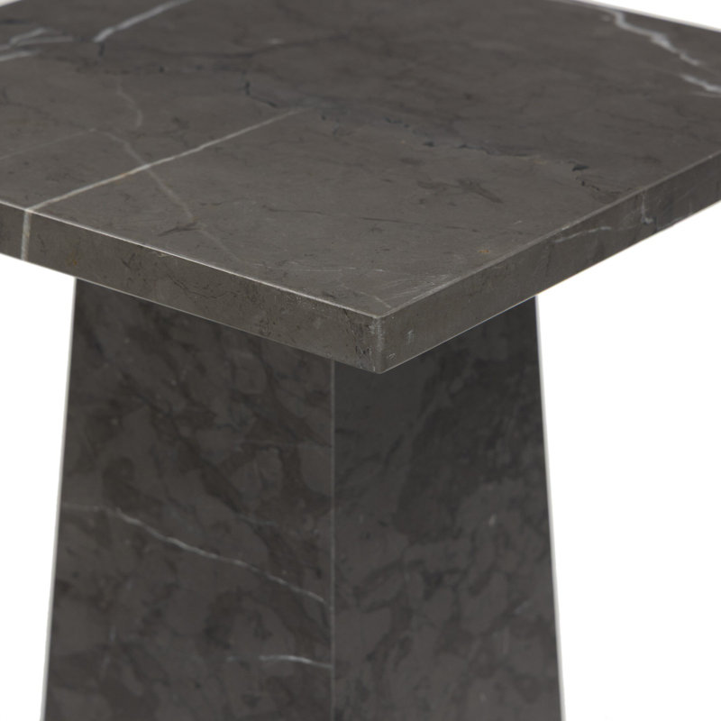 Ellric Pedestal 40", Grey Italian Marble