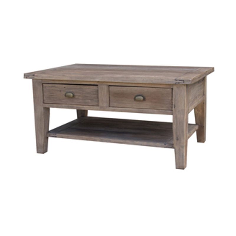 Ballindam Solid Wood 4 Legs Coffee Table with Storage
