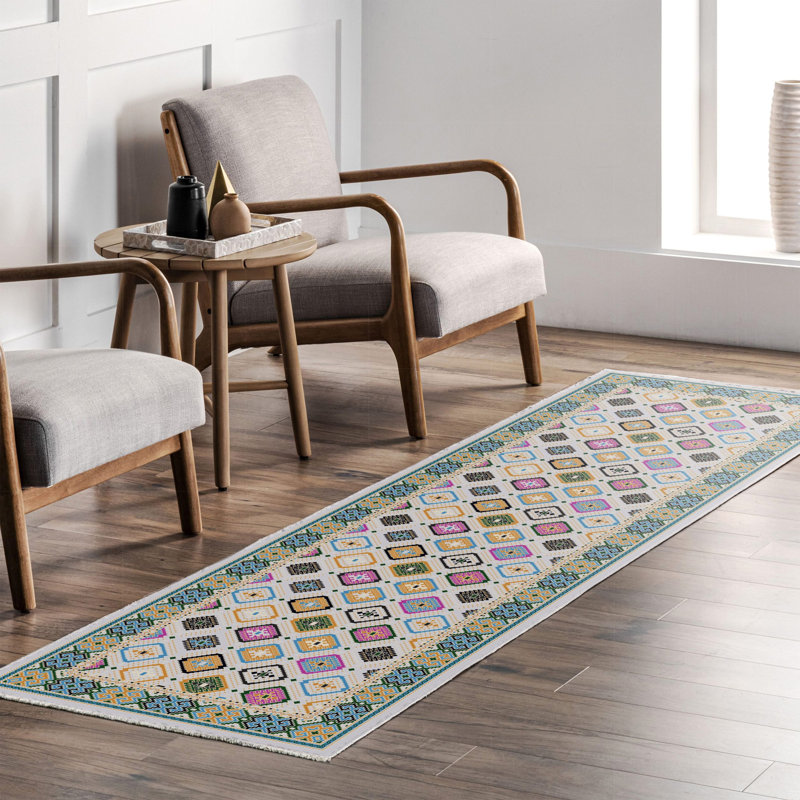 Tapis Zyir avec envers antidérapant, Tapis de couloir 6 pi 7 po x 13 pi 2 po