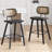 26" Upholstered Rattan Back Counter Height Bar Stools-712527878-712527879
