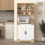 Buffet de cuisine, armoire avec 2 portes, armoire de cuisine avec tablettes, armoire de rangement autoportante pour la cuisine