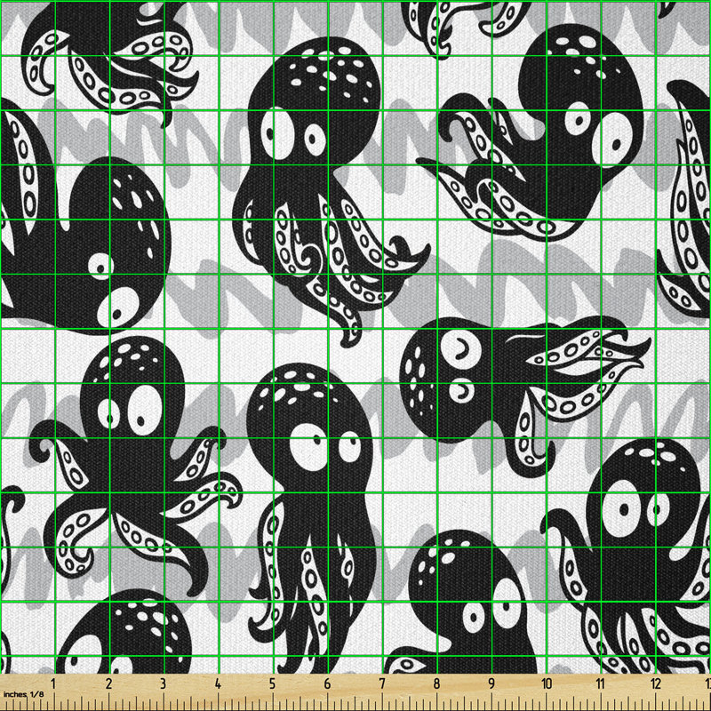 Deryle Ocean Animals in Various Expressions Multi-Purpose Fabric