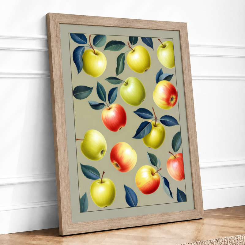 Autumn Harvest Arrangement Botanical - Framed Print, A1 - 84.1 x 59.4 cm, Oak