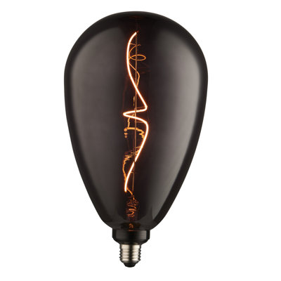 4W E27 ES XL Smoke Globe LED Non-Dimmable Bulb - 50lm 1800K Warm White