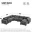 117.5" Wide Oversized 7-Seater Chenille Sectional Sofa with Storage Ottoman-2141172644