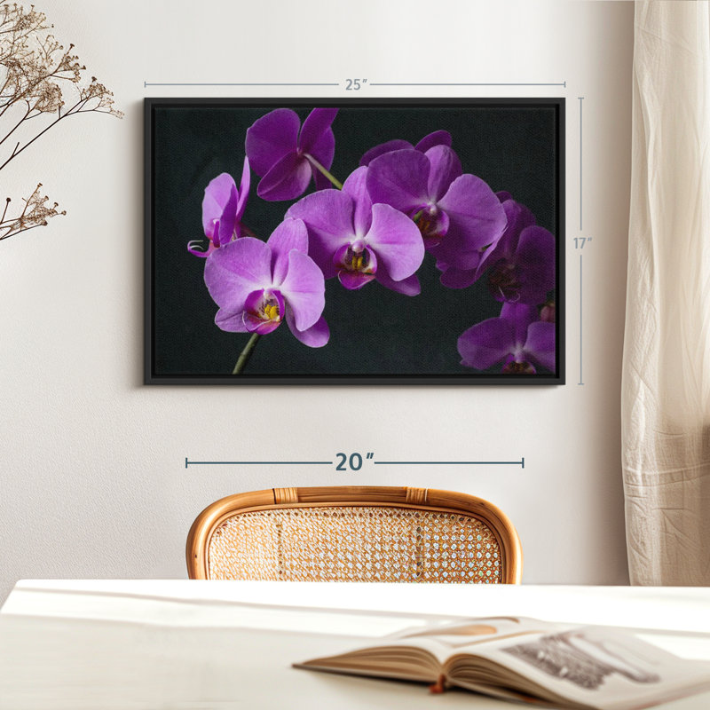 Impression sur toile Fancy Purple Orchids, H 17 po x l 25 po