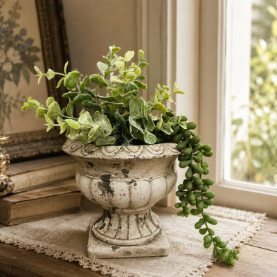 Antiqued Garden Bowl Planter