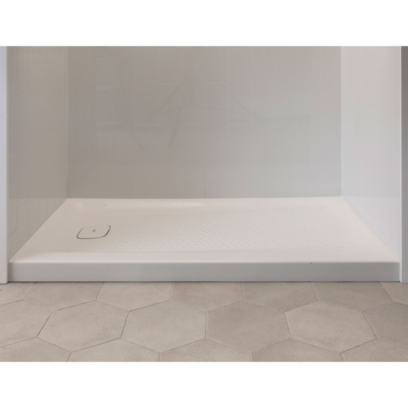 White Rectangular 60'' x 30'' Shower Base with Left Drain