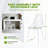 1+4 for 5pcs dining set,1table+4chair, Round Marble-Patterned Pub Table for Home Bar & Kitchen