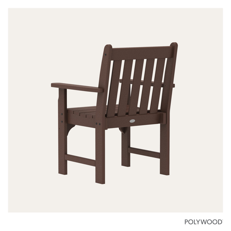POLYWOOD Vineyard Garden Arm Chair, Mahogany