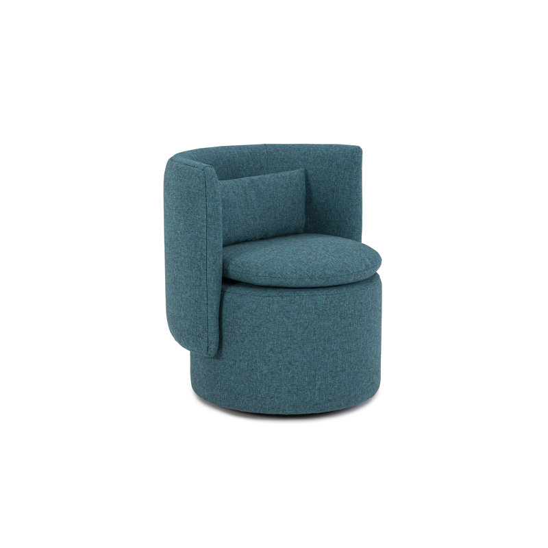 Fauteuil demi-tonneau pivotant de 71,12 cm de largeur Finn, Mélange de polyester Aruba