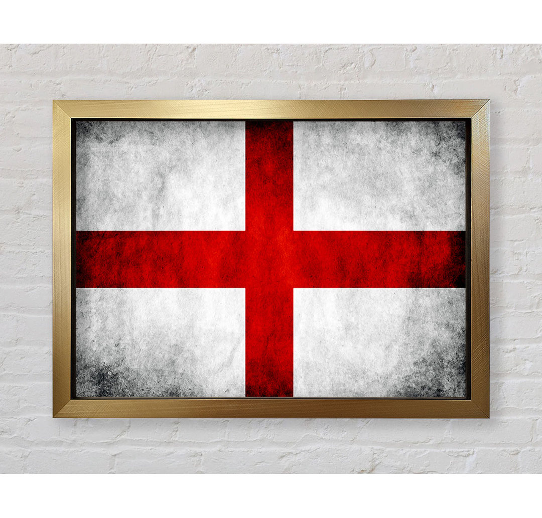 St George Flagge England - Einzelner Bilderrahmen Kunstdrucke