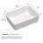 19"X15" White Ceramic Rectangular Vessel Bathroom Sink-123626441