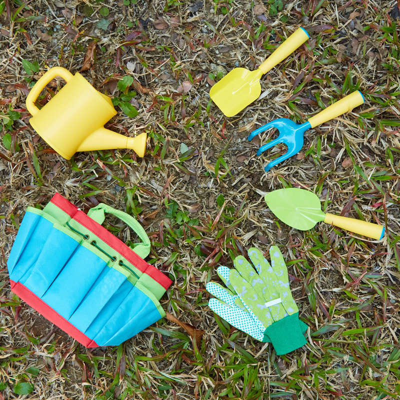 Ensemble de 6 outils de jardin pour enfants, L 0,73 pi x l 0,63 pi