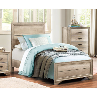 Natural Finish Twin Bed - To Scratches And Stains With Laminate For Bedroom Decoration Board